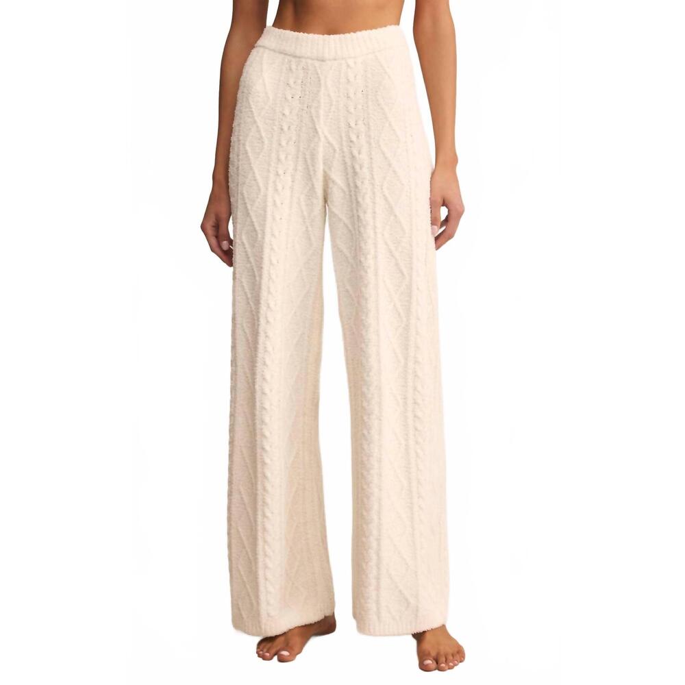 Z Supply Cream Cable Knit Wide Leg Pants